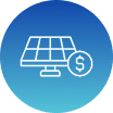 A solar panel with a dollar sign on it.